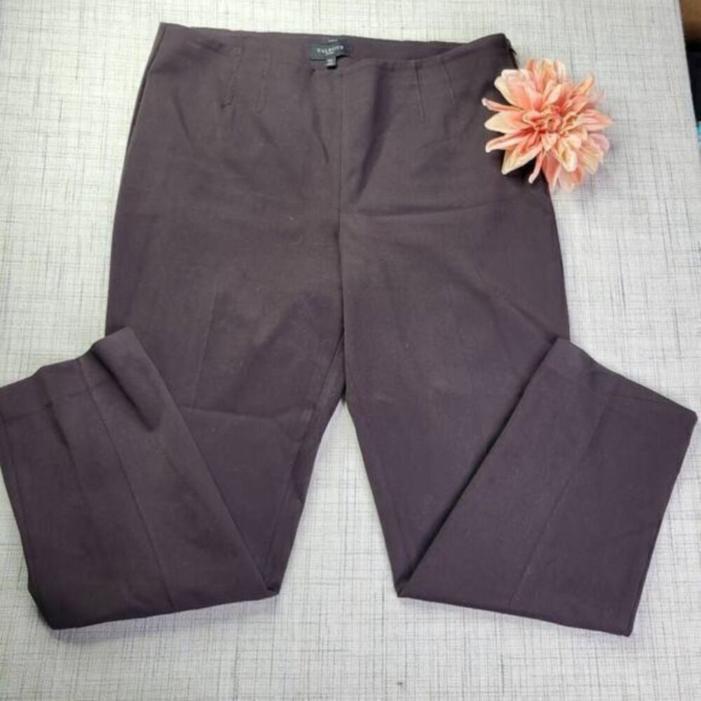 Talbots Refined Stretch Side Zip Stretch Straight Leg Pants 14 Petite